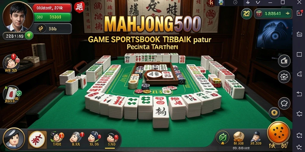 Screenshot utama MAHJONG500 menampilkan gameplay taruhan yang menarik dan dinamis.
